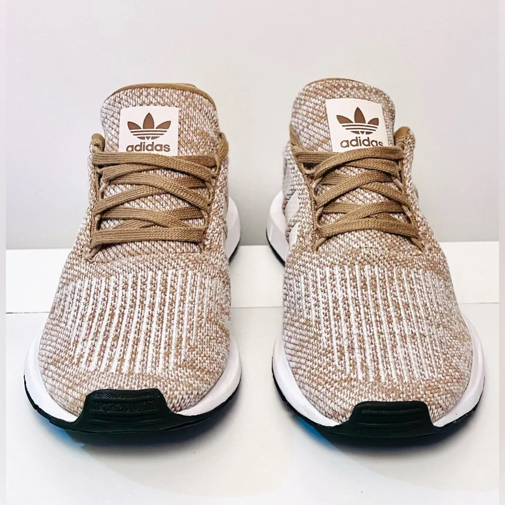 Adidas Tan & White Running Shoes